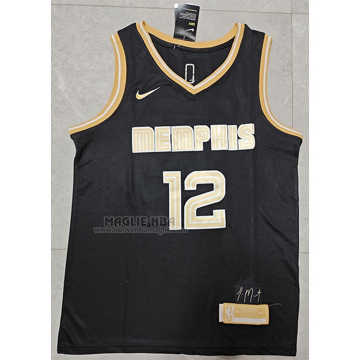 Maglia
 Ja Morant NO 12 Memphis Grizzlies Select Series Or
 Nero
